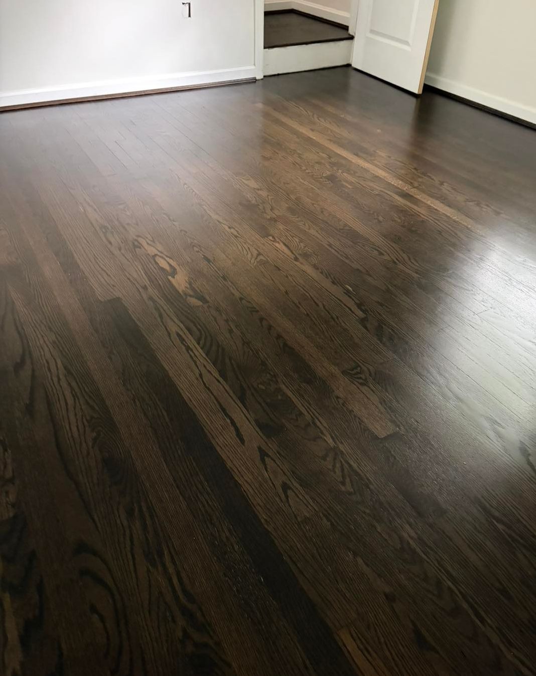 Bedroom floor after refinishing