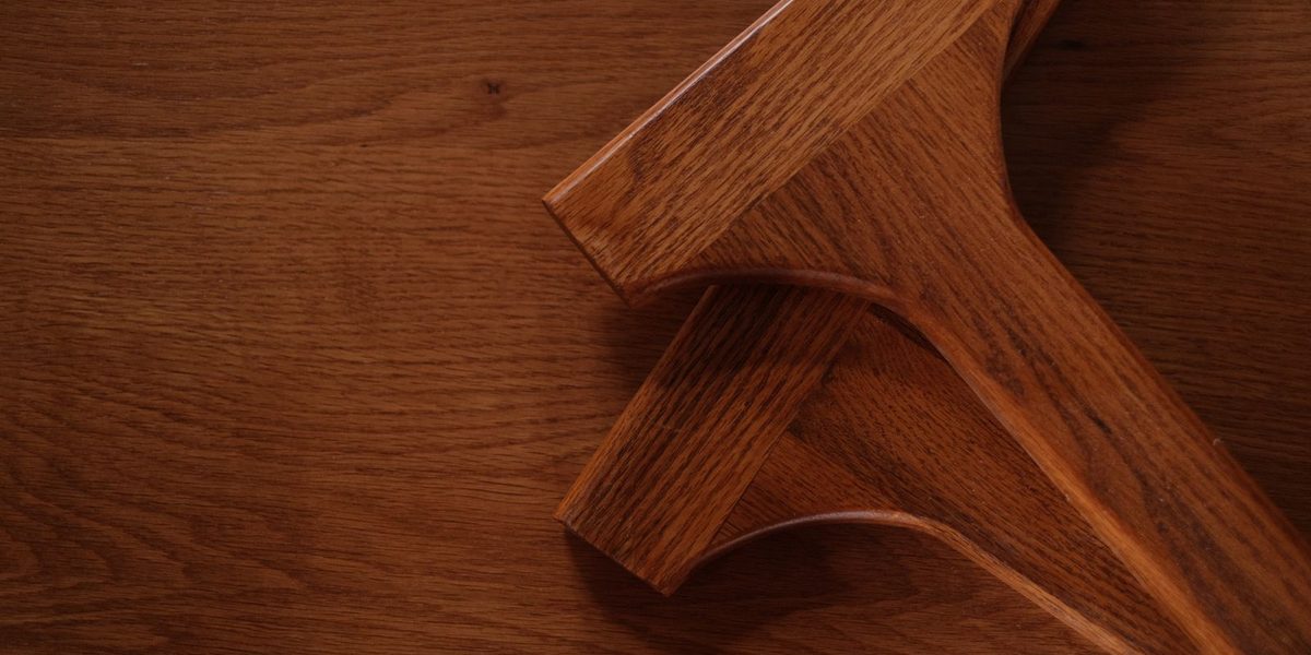 Furniture legs resting on a wood floor