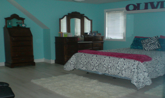 Red Oak, hand-scraped, white stain hardwood floor by Premier Hardwood Floors