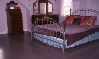 Red Oak, purple stain hardwood floor by Premier Hardwood Floors