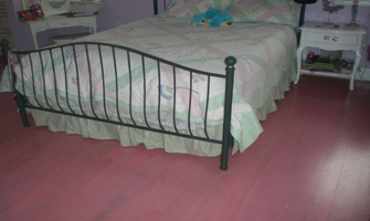 Red Oak, pink stain hardwood floor by Premier Hardwood Floors