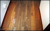 Hallway floor before refinishing