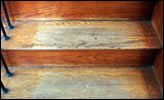 Steps floor before refinishing